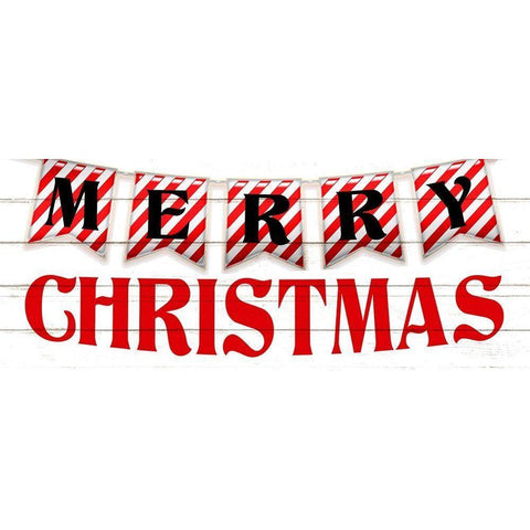 Merry Christmas Canes Black Modern Wood Framed Art Print by Allen, Kimberly