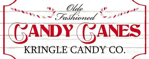 Old Fashioned Candy Canes Black Ornate Wood Framed Art Print with Double Matting by Allen, Kimberly