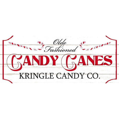 Old Fashioned Candy Canes Gold Ornate Wood Framed Art Print with Double Matting by Allen, Kimberly
