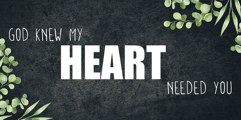God Knew my Heart Black Ornate Wood Framed Art Print with Double Matting by Allen, Kimberly