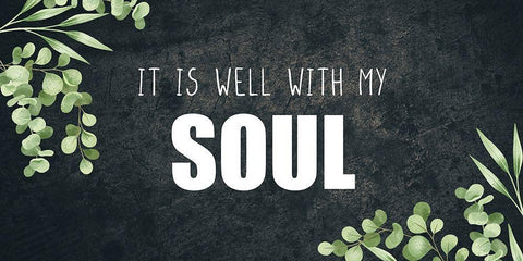 It Is Well With My Soul White Modern Wood Framed Art Print with Double Matting by Allen, Kimberly