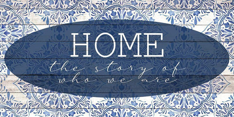 Home Story Black Ornate Wood Framed Art Print with Double Matting by Allen, Kimberly
