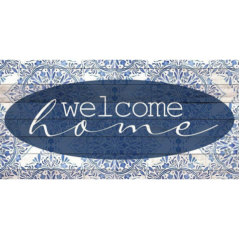 Welcome Home Black Modern Wood Framed Art Print with Double Matting by Allen, Kimberly