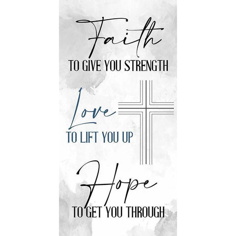 Faith Hope 1 Black Modern Wood Framed Art Print by Allen, Kimberly