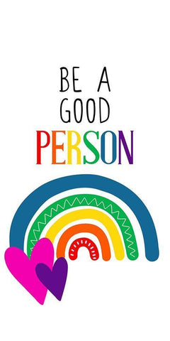 Good Person White Modern Wood Framed Art Print with Double Matting by Allen, Kimberly