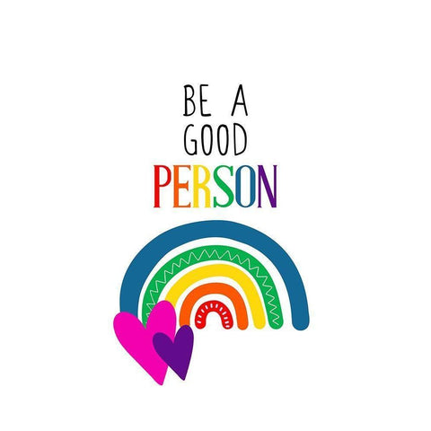 Good Person White Modern Wood Framed Art Print by Allen, Kimberly