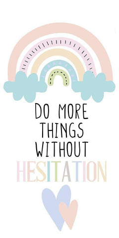 Do More Things v1 White Modern Wood Framed Art Print with Double Matting by Allen, Kimberly