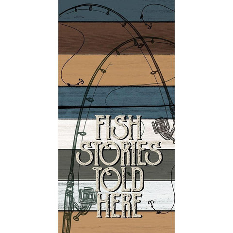 Fishing Panel 1 V2 Gold Ornate Wood Framed Art Print with Double Matting by Allen, Kimberly