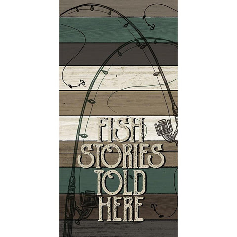 Fishing Panel 1 White Modern Wood Framed Art Print by Allen, Kimberly