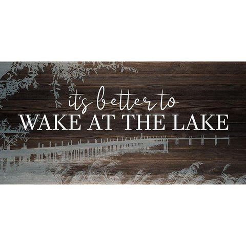 Wake at the Lake White Modern Wood Framed Art Print by Allen, Kimberly