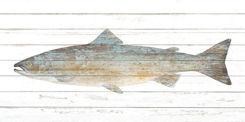 Trout 1 Black Ornate Wood Framed Art Print with Double Matting by Allen, Kimberly