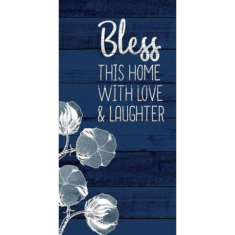 Bless This Home White Modern Wood Framed Art Print by Allen, Kimberly