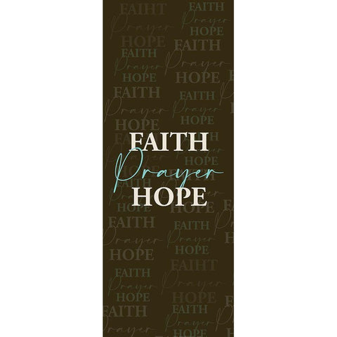 Faith Prayer Gold Ornate Wood Framed Art Print with Double Matting by Allen, Kimberly