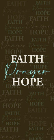Faith Prayer White Modern Wood Framed Art Print with Double Matting by Allen, Kimberly
