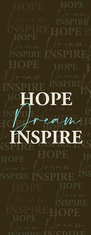 Hope Dream White Modern Wood Framed Art Print with Double Matting by Allen, Kimberly