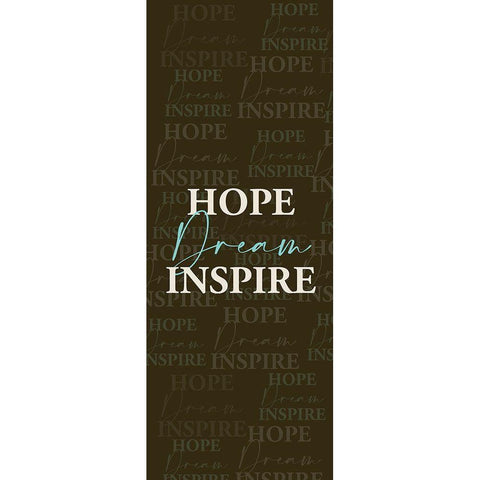 Hope Dream Gold Ornate Wood Framed Art Print with Double Matting by Allen, Kimberly