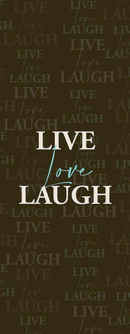 Live Love Black Ornate Wood Framed Art Print with Double Matting by Allen, Kimberly