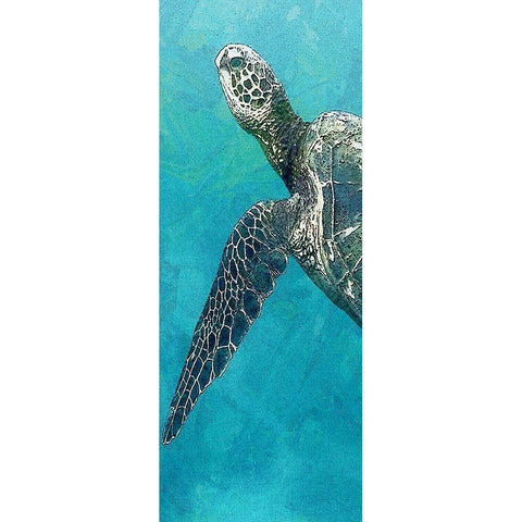 Sea Turtle 3 White Modern Wood Framed Art Print by Allen, Kimberly