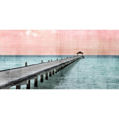 Paradise Pink Black Modern Wood Framed Art Print with Double Matting by Allen, Kimberly