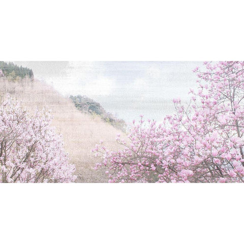 Hillside Pink Gold Ornate Wood Framed Art Print with Double Matting by Allen, Kimberly