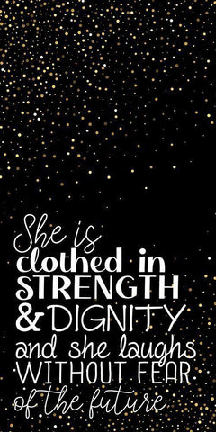 Strength and Dignity White Modern Wood Framed Art Print with Double Matting by Allen, Kimberly
