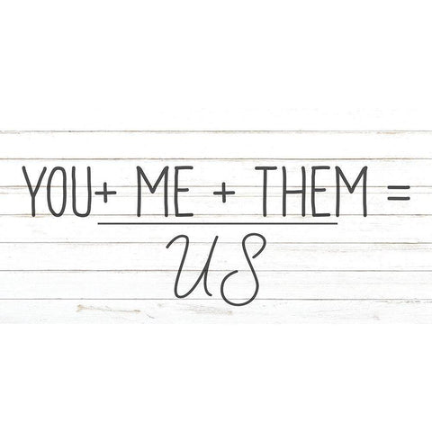 You Me Them White Modern Wood Framed Art Print by Allen, Kimberly