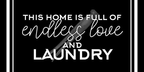 Endless Love And Laundry White Modern Wood Framed Art Print with Double Matting by Allen, Kimberly