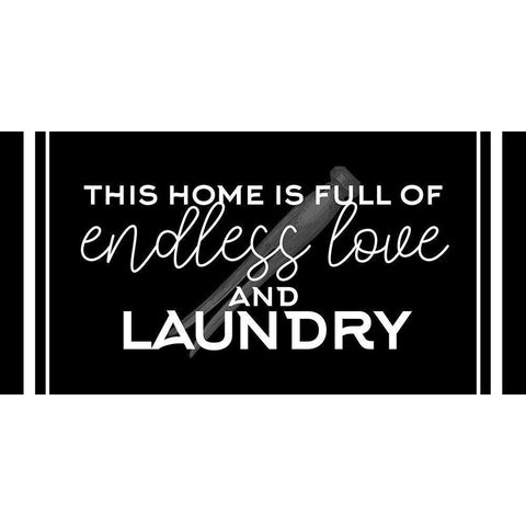 Endless Love And Laundry Black Modern Wood Framed Art Print by Allen, Kimberly