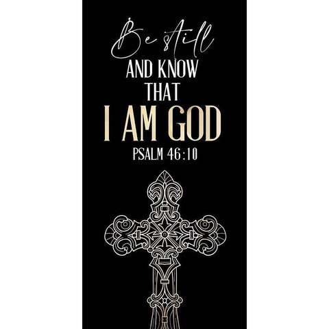Be Still Black Modern Wood Framed Art Print with Double Matting by Allen, Kimberly