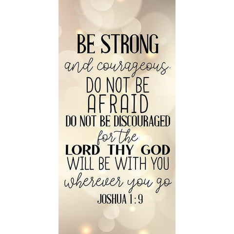 Be Strong Black Modern Wood Framed Art Print with Double Matting by Allen, Kimberly