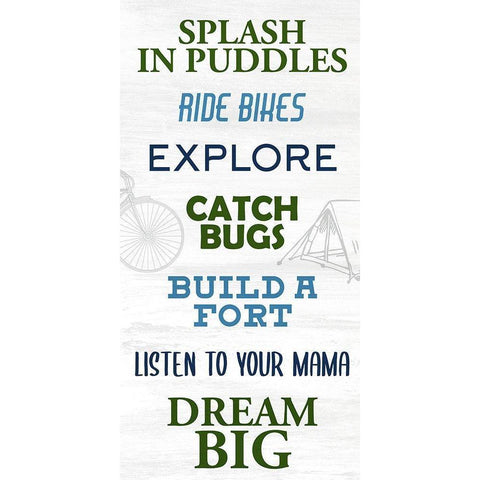 Boy Rules 2 White Modern Wood Framed Art Print by Allen, Kimberly
