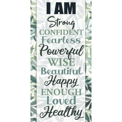 I Am_panel Black Modern Wood Framed Art Print with Double Matting by Allen, Kimberly