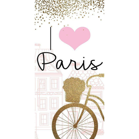 Paris Streets 3 V2 Gold Ornate Wood Framed Art Print with Double Matting by Allen, Kimberly