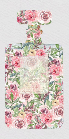 Pink Scent 3 V2 White Modern Wood Framed Art Print with Double Matting by Allen, Kimberly