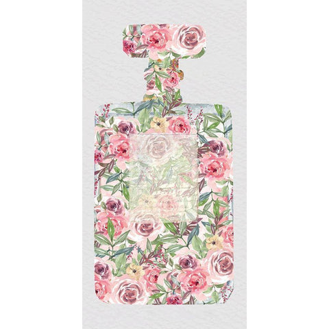 Pink Scent 3 V2 Black Modern Wood Framed Art Print with Double Matting by Allen, Kimberly