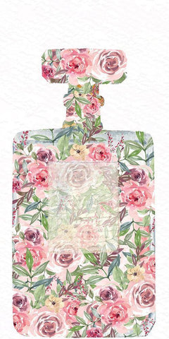 Pink Scent 3 White Modern Wood Framed Art Print with Double Matting by Allen, Kimberly