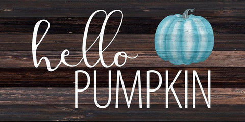 Hello Pumpkin Black Ornate Wood Framed Art Print with Double Matting by Allen, Kimberly