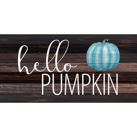 Hello Pumpkin Black Modern Wood Framed Art Print by Allen, Kimberly