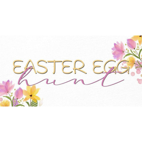 Easter Egg Hunt Black Modern Wood Framed Art Print by Allen, Kimberly