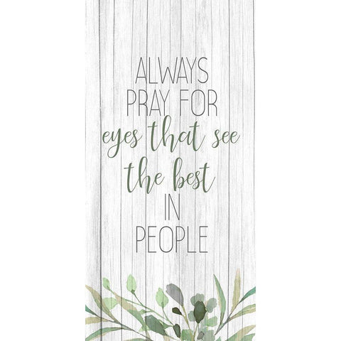 Always Pray 1 Gold Ornate Wood Framed Art Print with Double Matting by Allen, Kimberly