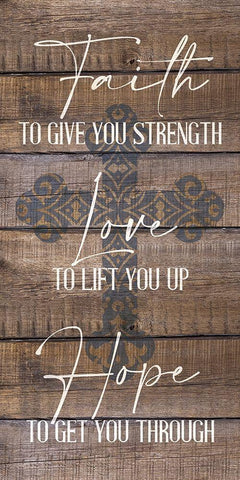 Have Faith 3 White Modern Wood Framed Art Print with Double Matting by Allen, Kimberly