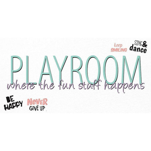 Playroom Black Modern Wood Framed Art Print by Allen, Kimberly