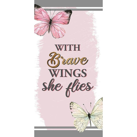 Wings 1 Black Modern Wood Framed Art Print with Double Matting by Allen, Kimberly