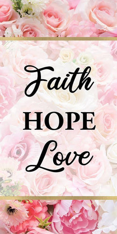 Faith Hope and Love 1 Black Ornate Wood Framed Art Print with Double Matting by Allen, Kimberly