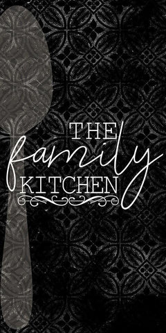 Family Kitchen 1 White Modern Wood Framed Art Print with Double Matting by Allen, Kimberly