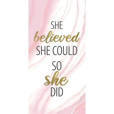 She Believed 1 White Modern Wood Framed Art Print by Allen, Kimberly