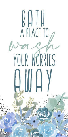 A Place 1 White Modern Wood Framed Art Print with Double Matting by Allen, Kimberly