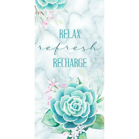 Relax Recharge 1 V2 White Modern Wood Framed Art Print by Allen, Kimberly