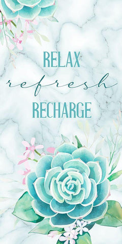 Relax Recharge 1 V2 Black Ornate Wood Framed Art Print with Double Matting by Allen, Kimberly