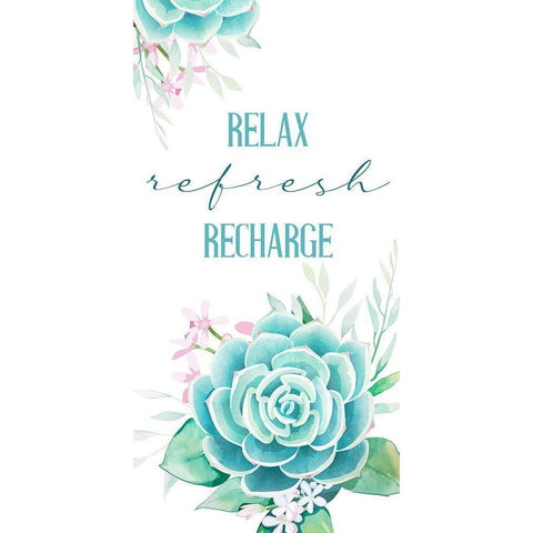 Relax Recharge 1 White Modern Wood Framed Art Print by Allen, Kimberly